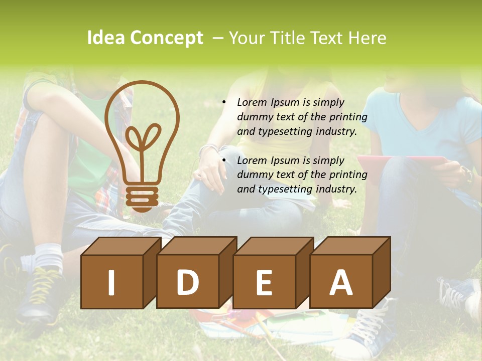 Modern Resting Pupils PowerPoint Template