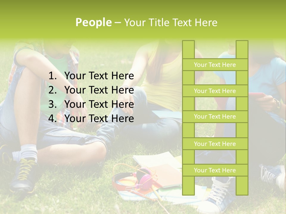 Modern Resting Pupils PowerPoint Template