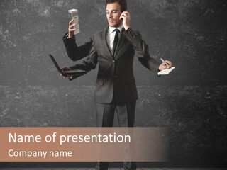 Fast Office Man PowerPoint Template