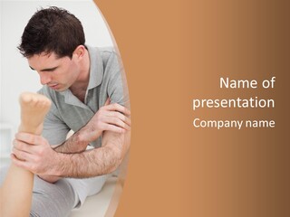 Holding Practitioner Fist PowerPoint Template