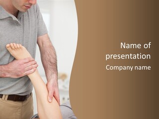 Exercising Barefoot Caucasian PowerPoint Template