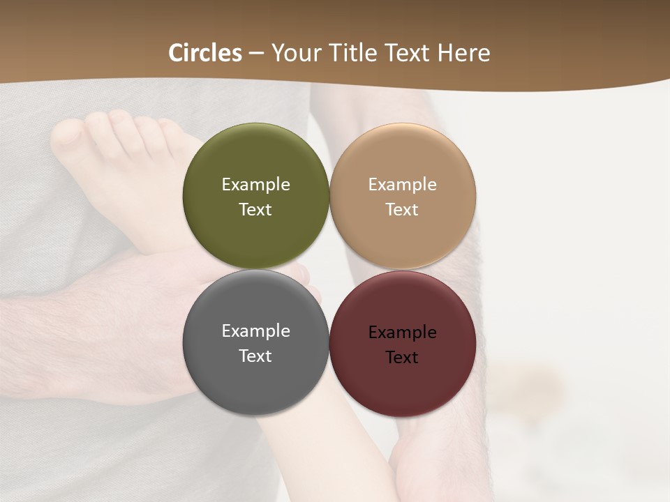 Exercising Barefoot Caucasian PowerPoint Template