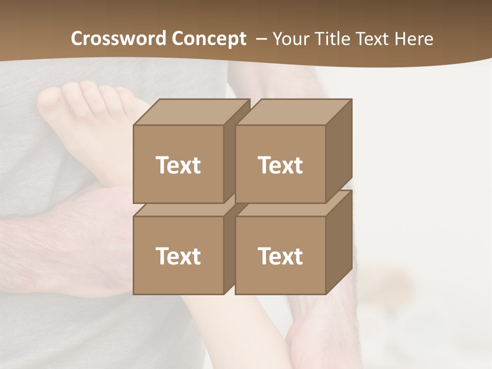 Exercising Barefoot Caucasian PowerPoint Template