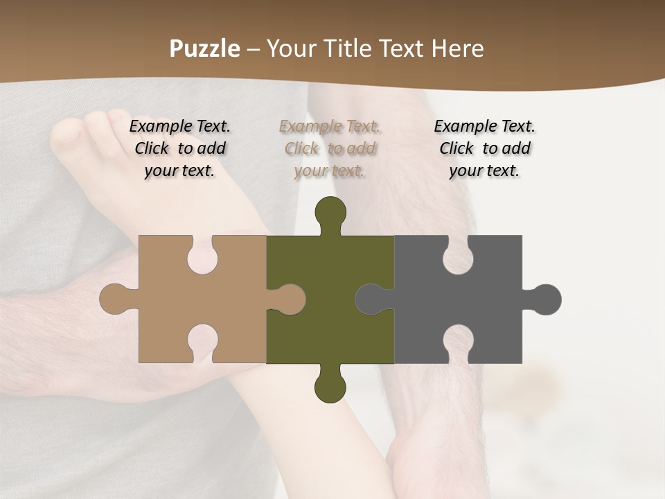 Exercising Barefoot Caucasian PowerPoint Template