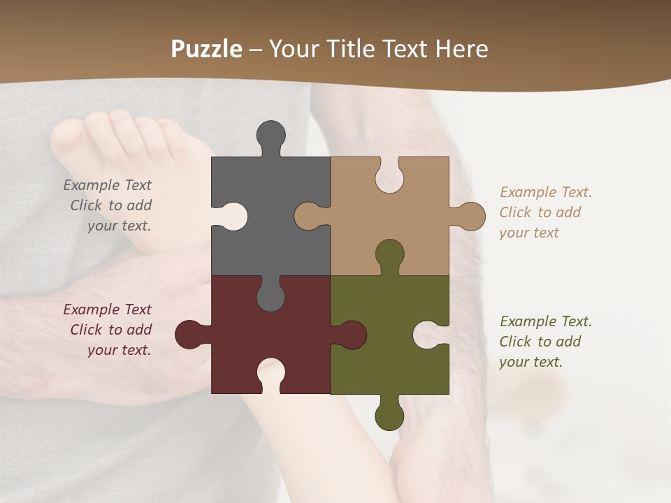 Exercising Barefoot Caucasian PowerPoint Template