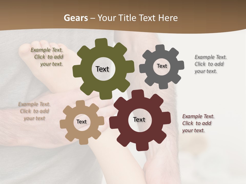 Exercising Barefoot Caucasian PowerPoint Template