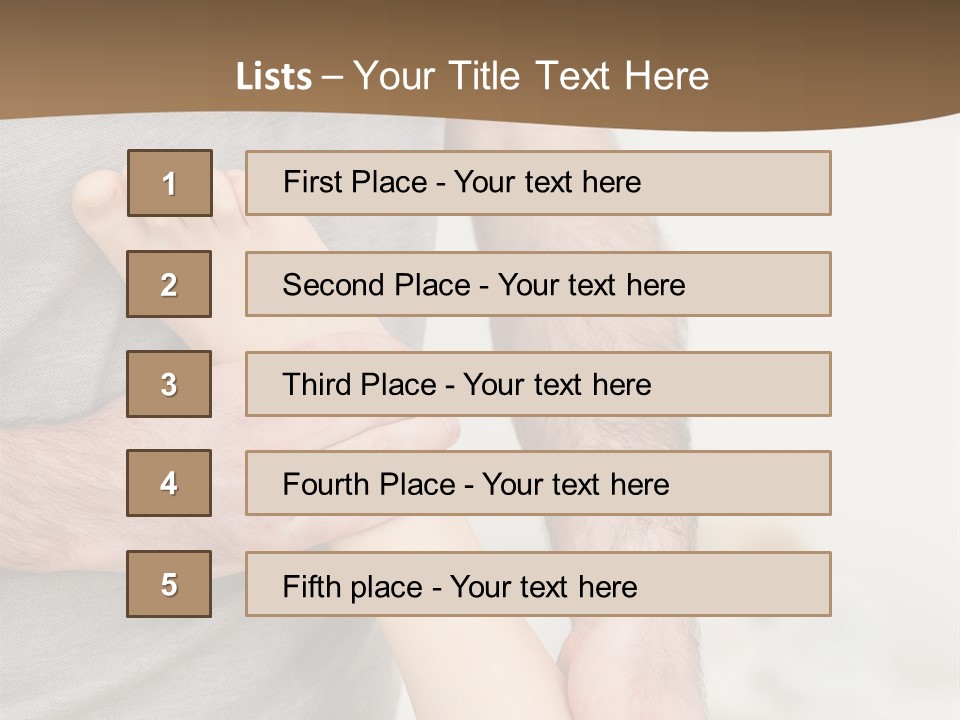 Exercising Barefoot Caucasian PowerPoint Template