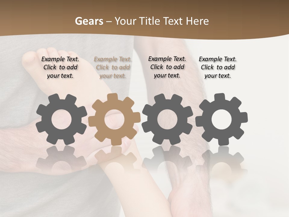 Exercising Barefoot Caucasian PowerPoint Template