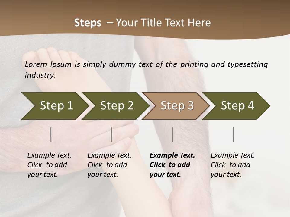 Exercising Barefoot Caucasian PowerPoint Template