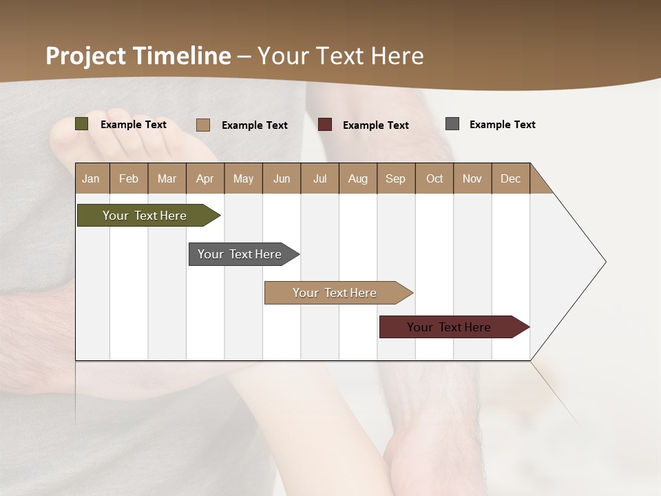 Exercising Barefoot Caucasian PowerPoint Template