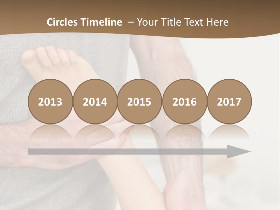 Exercising Barefoot Caucasian PowerPoint Template