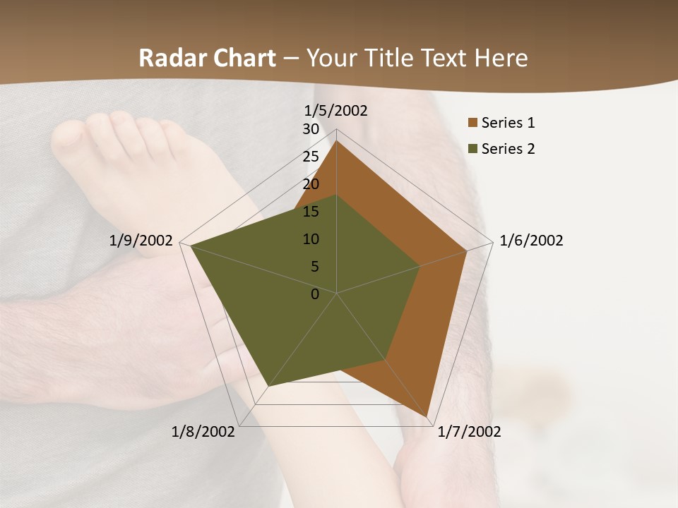 Exercising Barefoot Caucasian PowerPoint Template