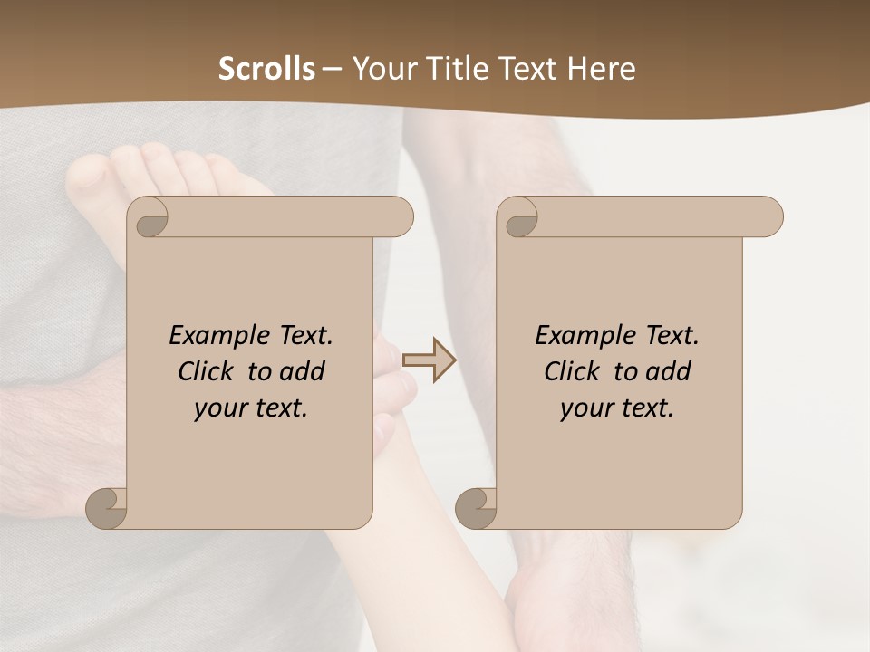 Exercising Barefoot Caucasian PowerPoint Template