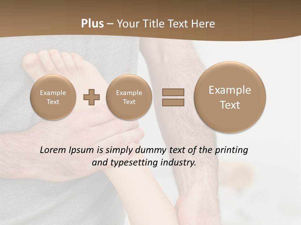 Exercising Barefoot Caucasian PowerPoint Template
