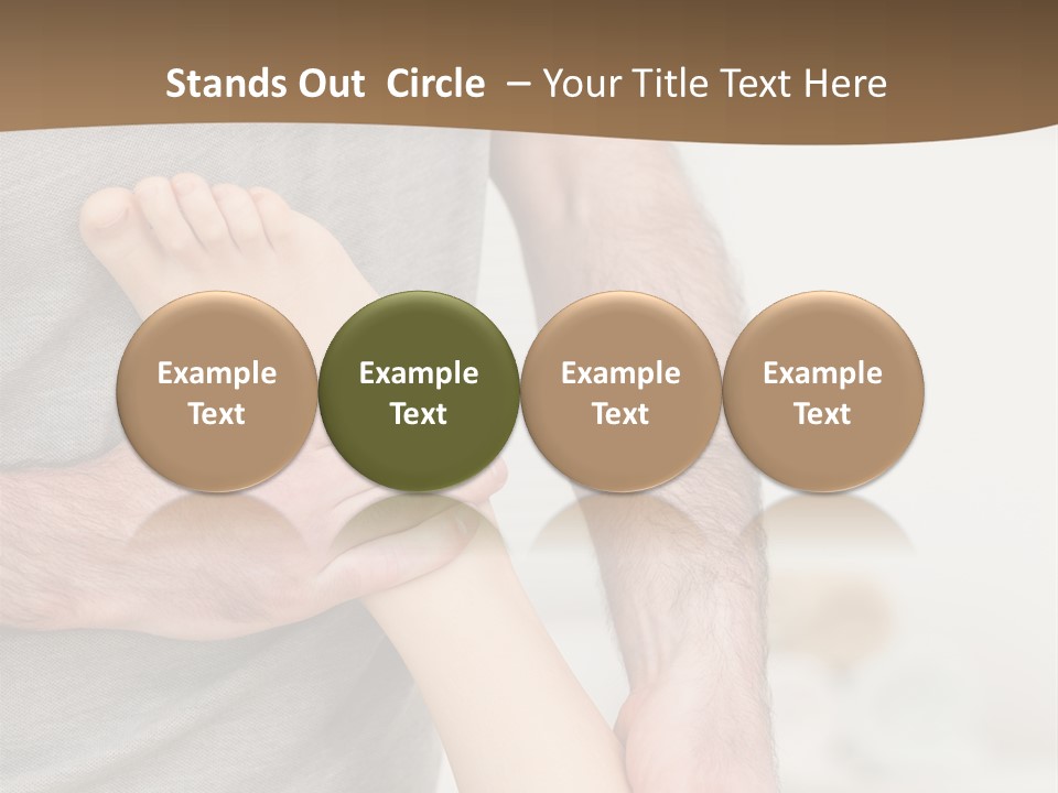 Exercising Barefoot Caucasian PowerPoint Template