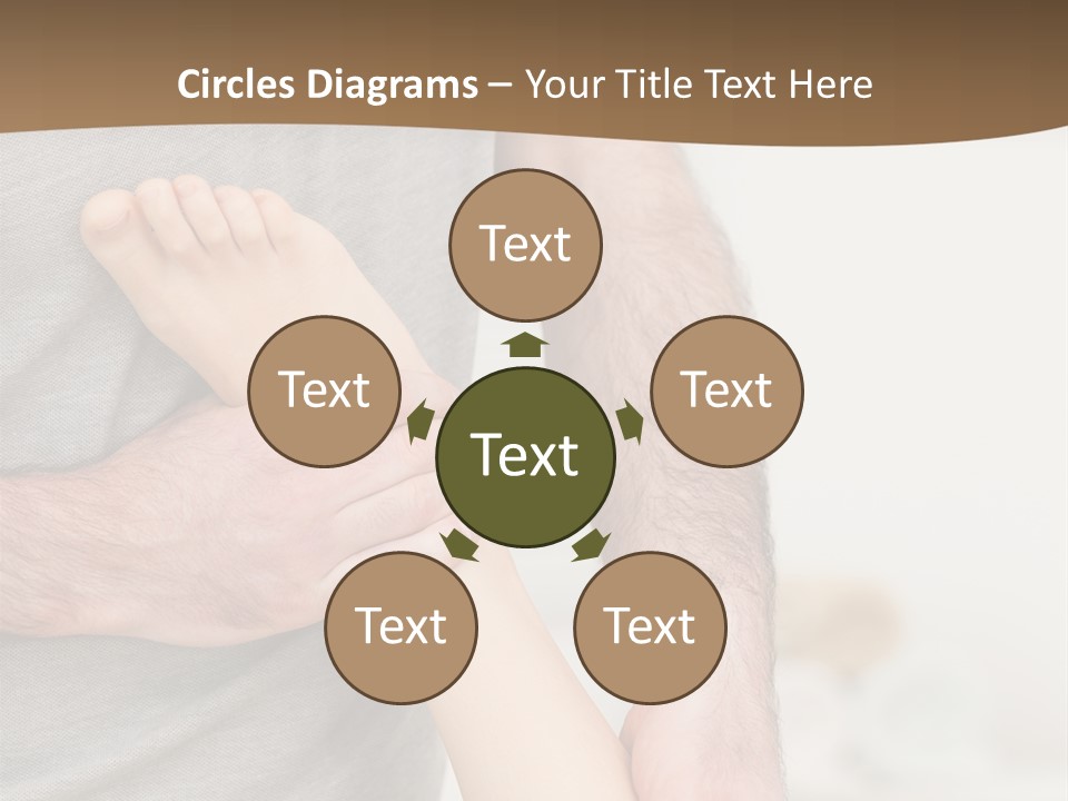 Exercising Barefoot Caucasian PowerPoint Template