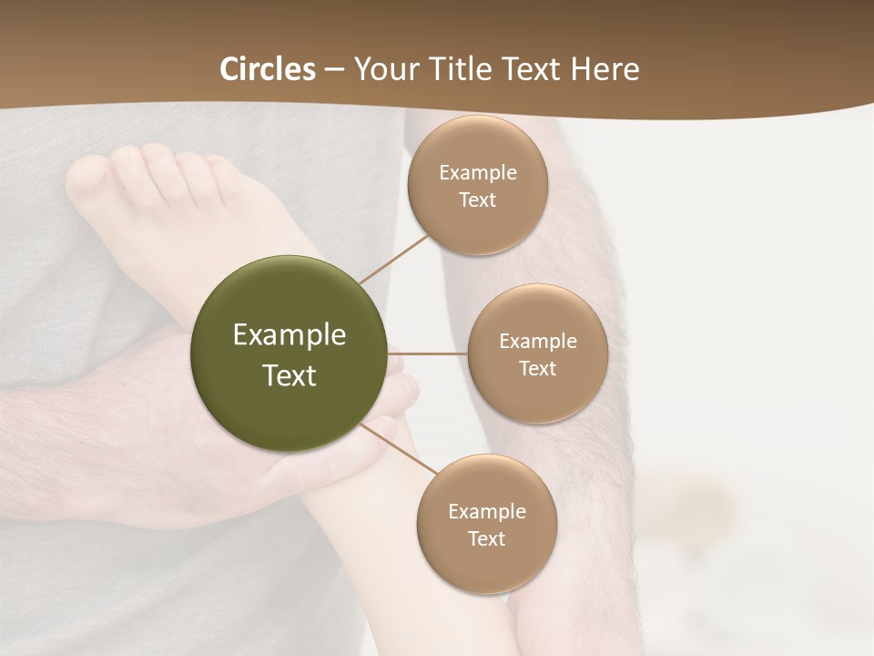 Exercising Barefoot Caucasian PowerPoint Template