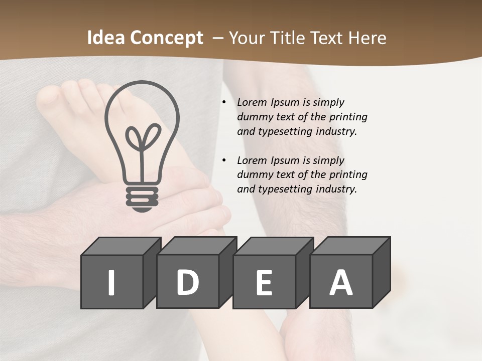 Exercising Barefoot Caucasian PowerPoint Template