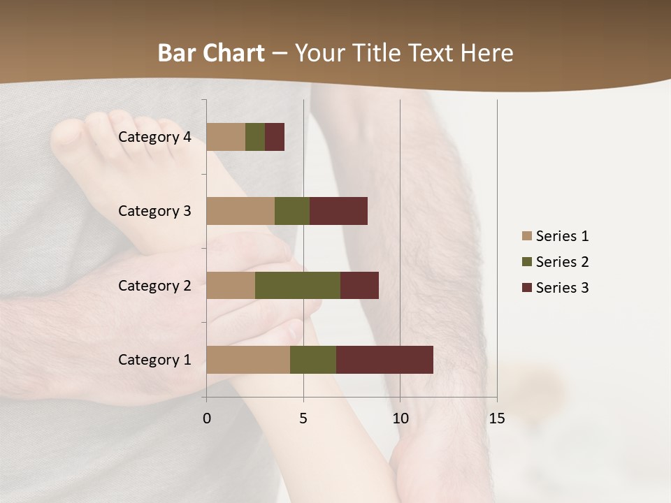 Exercising Barefoot Caucasian PowerPoint Template