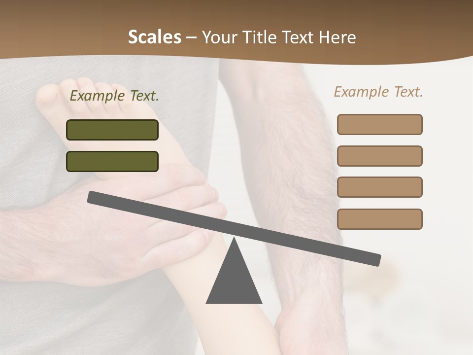 Exercising Barefoot Caucasian PowerPoint Template