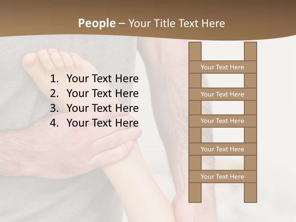 Exercising Barefoot Caucasian PowerPoint Template