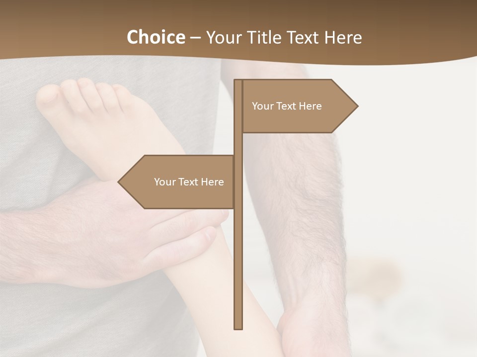 Exercising Barefoot Caucasian PowerPoint Template