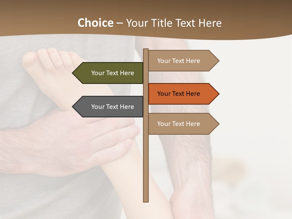 Exercising Barefoot Caucasian PowerPoint Template