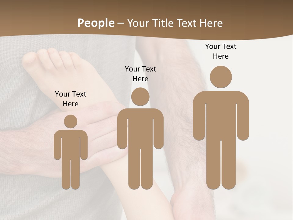 Exercising Barefoot Caucasian PowerPoint Template