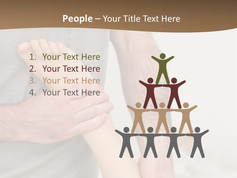 Exercising Barefoot Caucasian PowerPoint Template