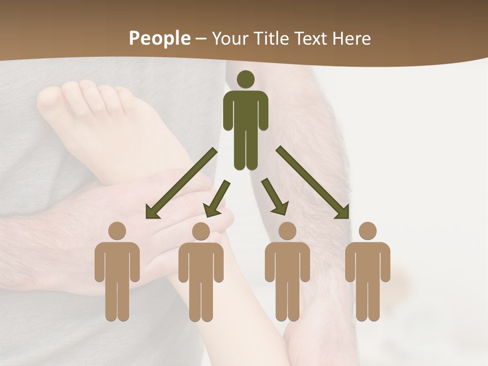 Exercising Barefoot Caucasian PowerPoint Template