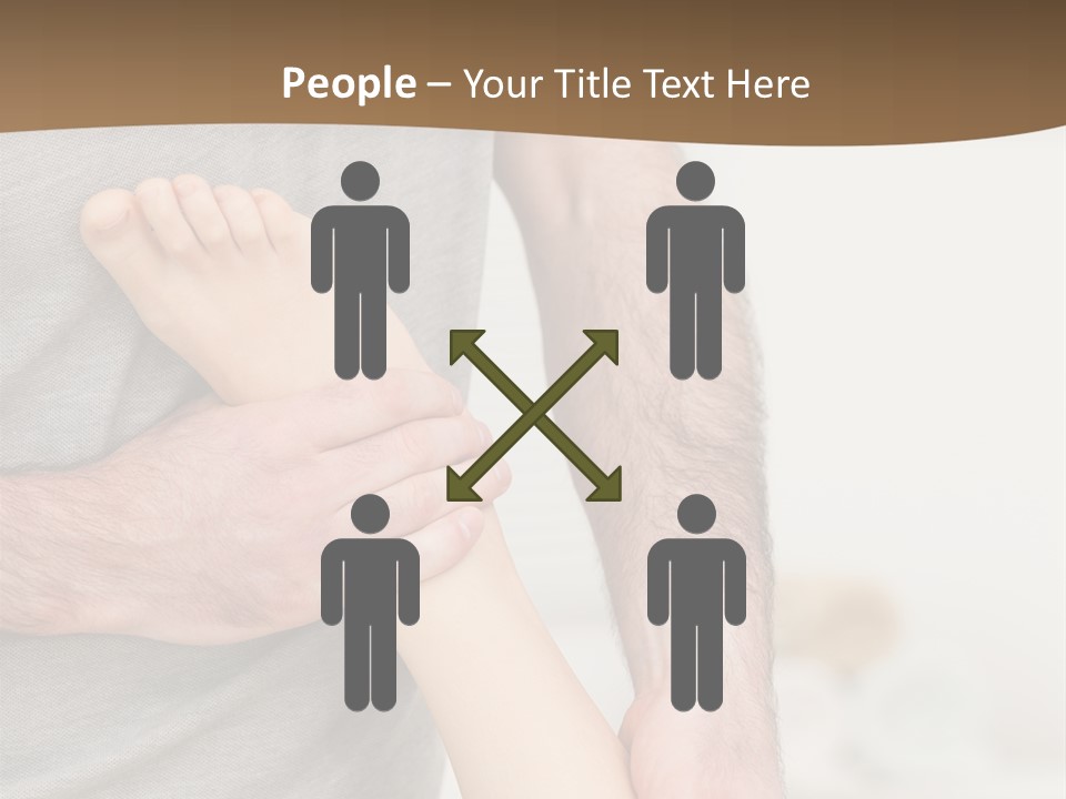 Exercising Barefoot Caucasian PowerPoint Template