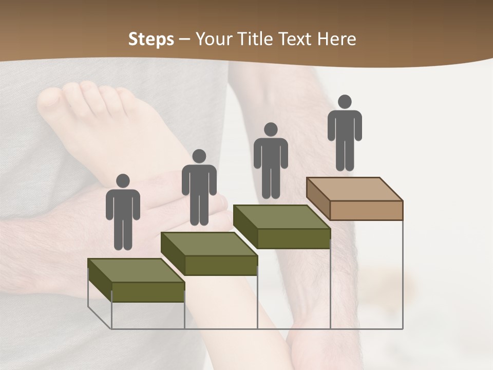 Exercising Barefoot Caucasian PowerPoint Template