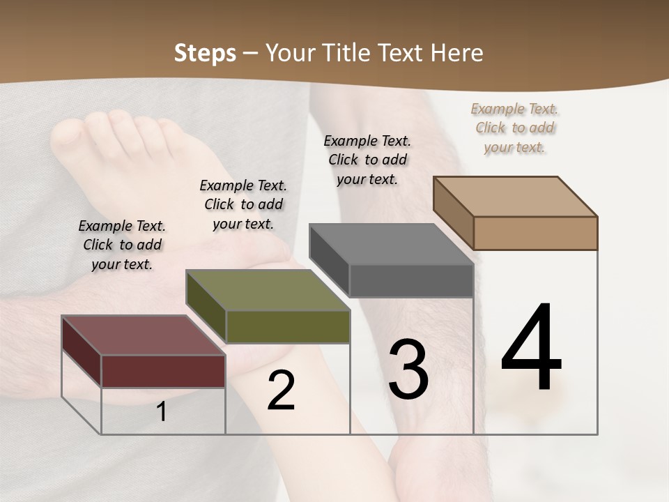 Exercising Barefoot Caucasian PowerPoint Template