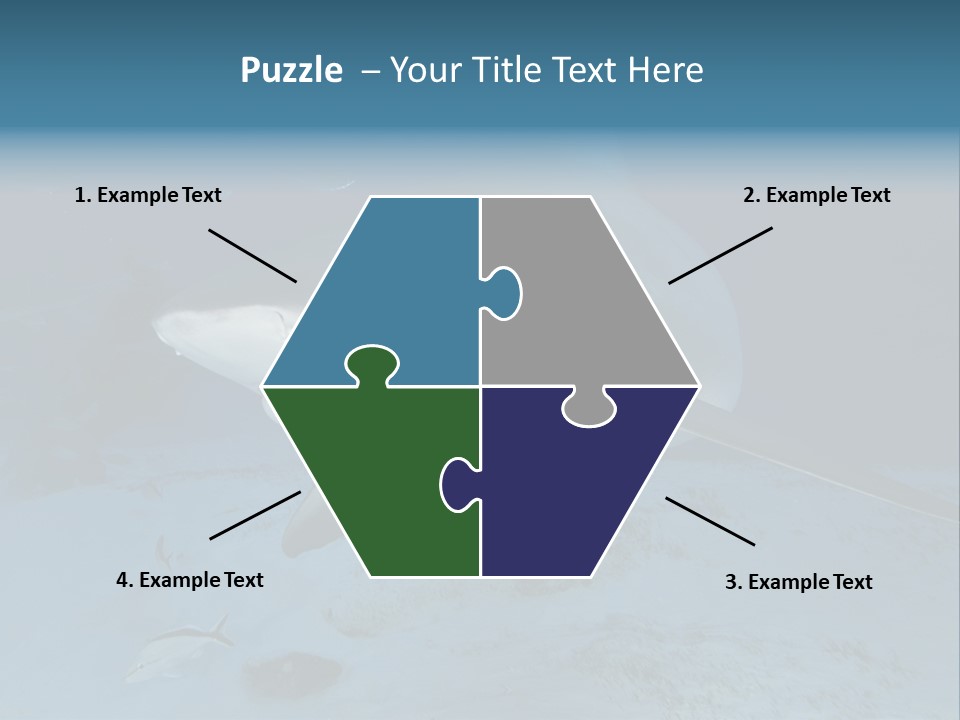 A Large Shark Is Swimming In The Ocean PowerPoint Template