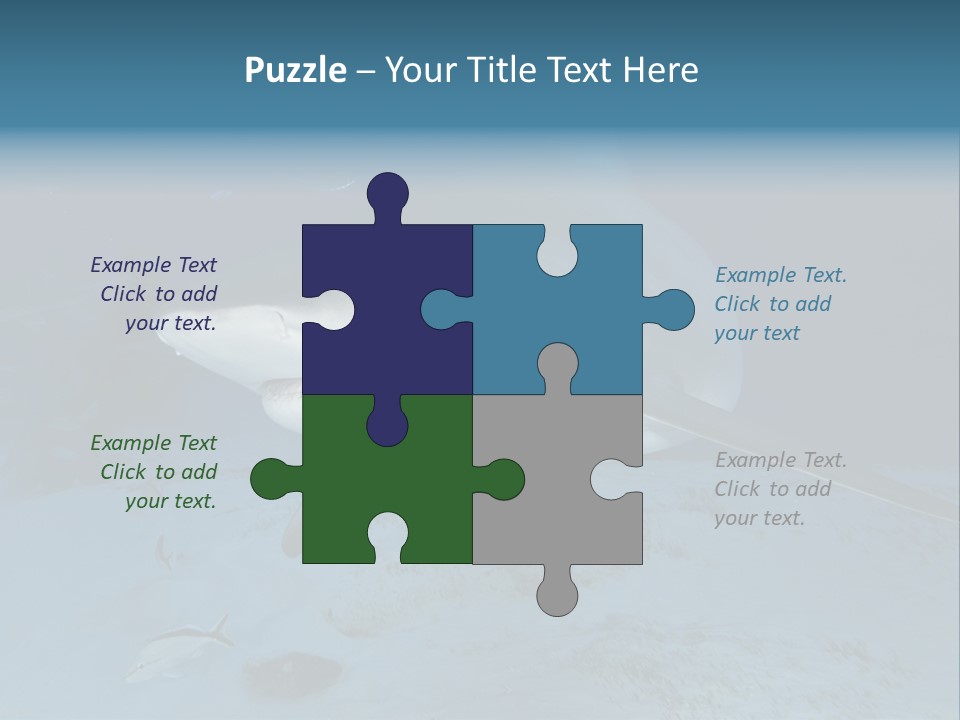 A Large Shark Is Swimming In The Ocean PowerPoint Template