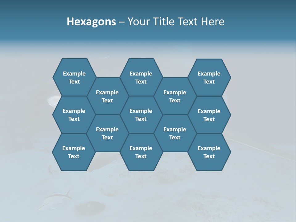 A Large Shark Is Swimming In The Ocean PowerPoint Template