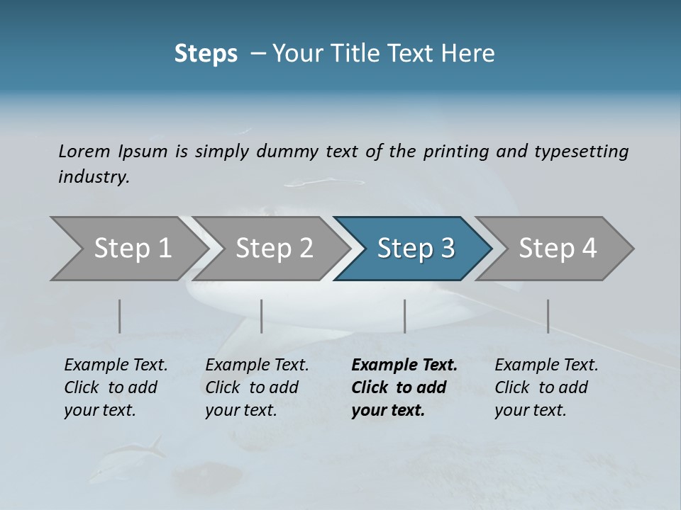 A Large Shark Is Swimming In The Ocean PowerPoint Template