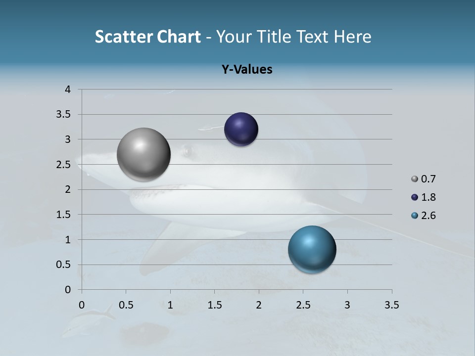 A Large Shark Is Swimming In The Ocean PowerPoint Template