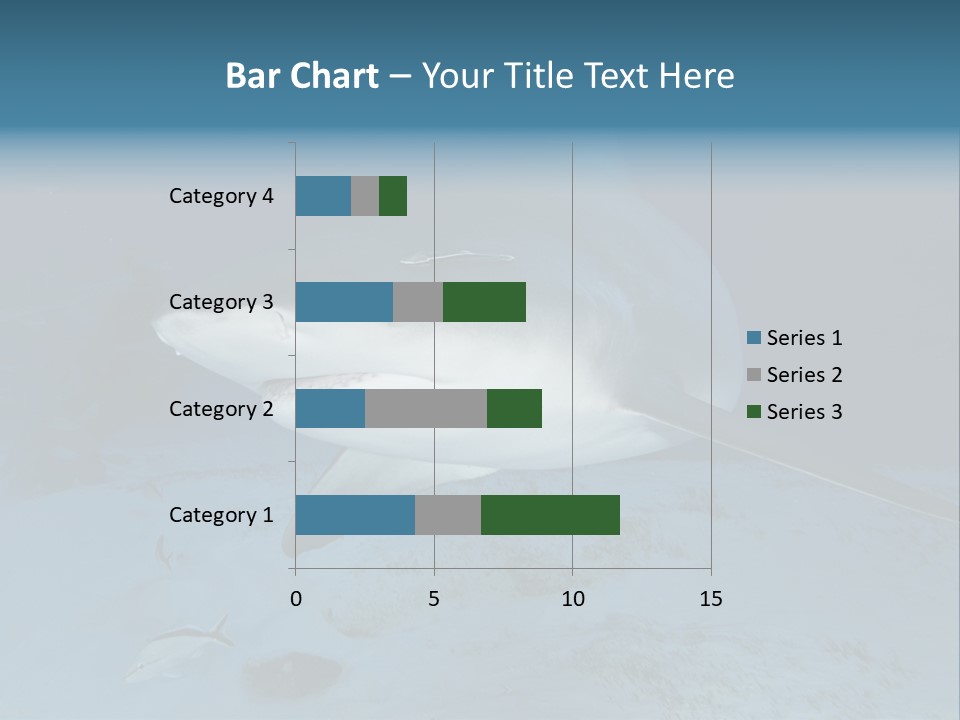 A Large Shark Is Swimming In The Ocean PowerPoint Template