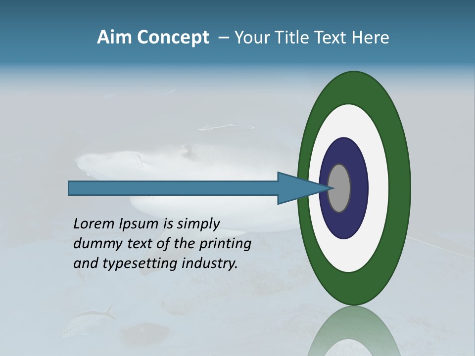 A Large Shark Is Swimming In The Ocean PowerPoint Template