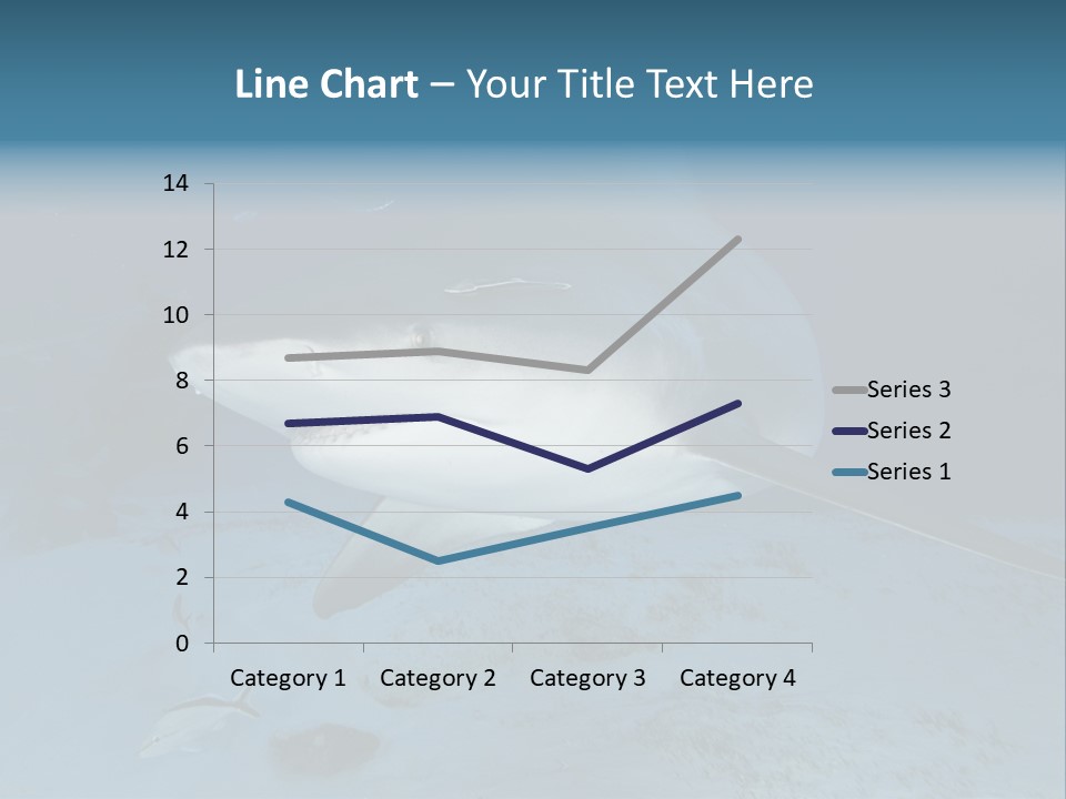 A Large Shark Is Swimming In The Ocean PowerPoint Template