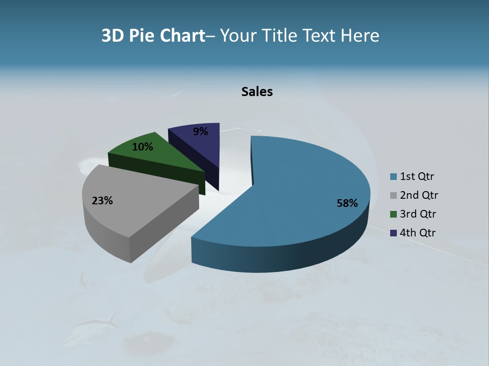 A Large Shark Is Swimming In The Ocean PowerPoint Template