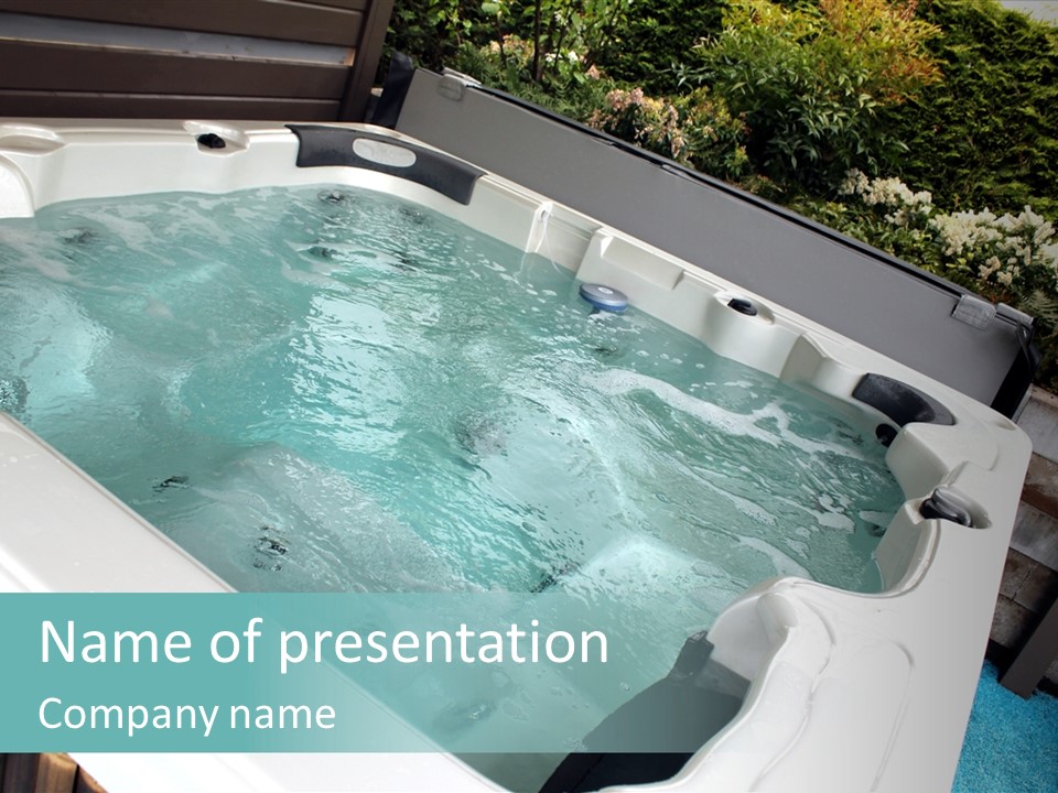 Tub Spa Outdoors PowerPoint Template