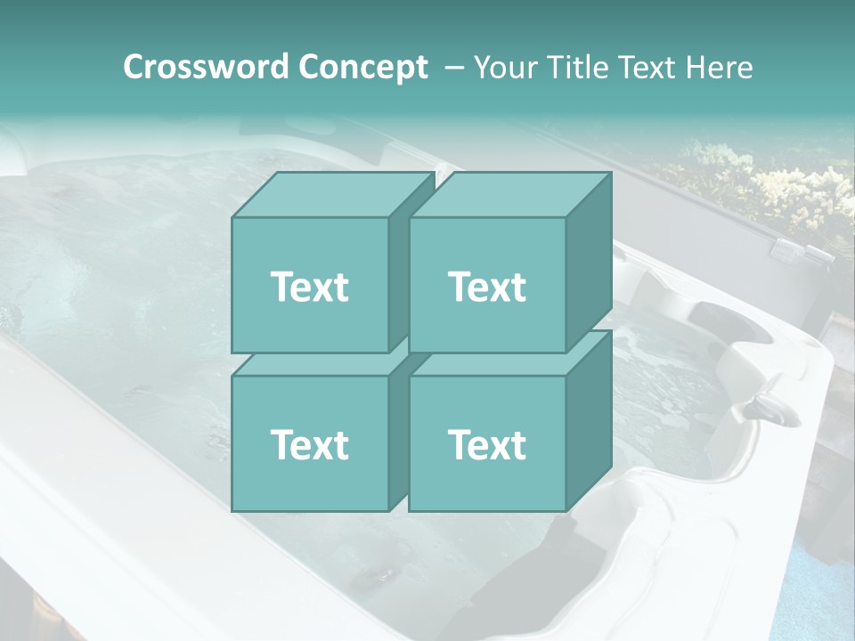 Tub Spa Outdoors PowerPoint Template