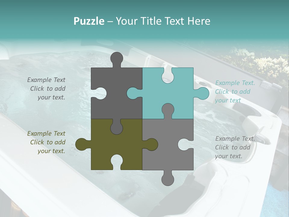 Tub Spa Outdoors PowerPoint Template