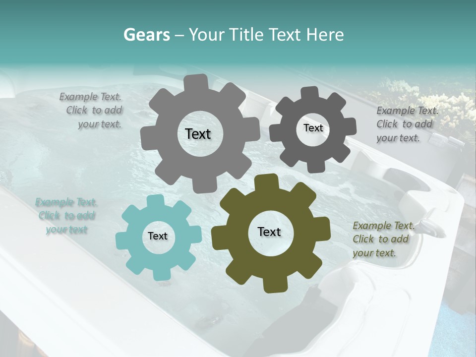 Tub Spa Outdoors PowerPoint Template