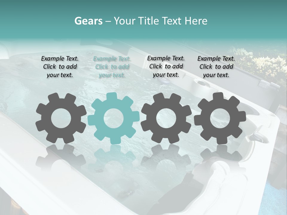 Tub Spa Outdoors PowerPoint Template