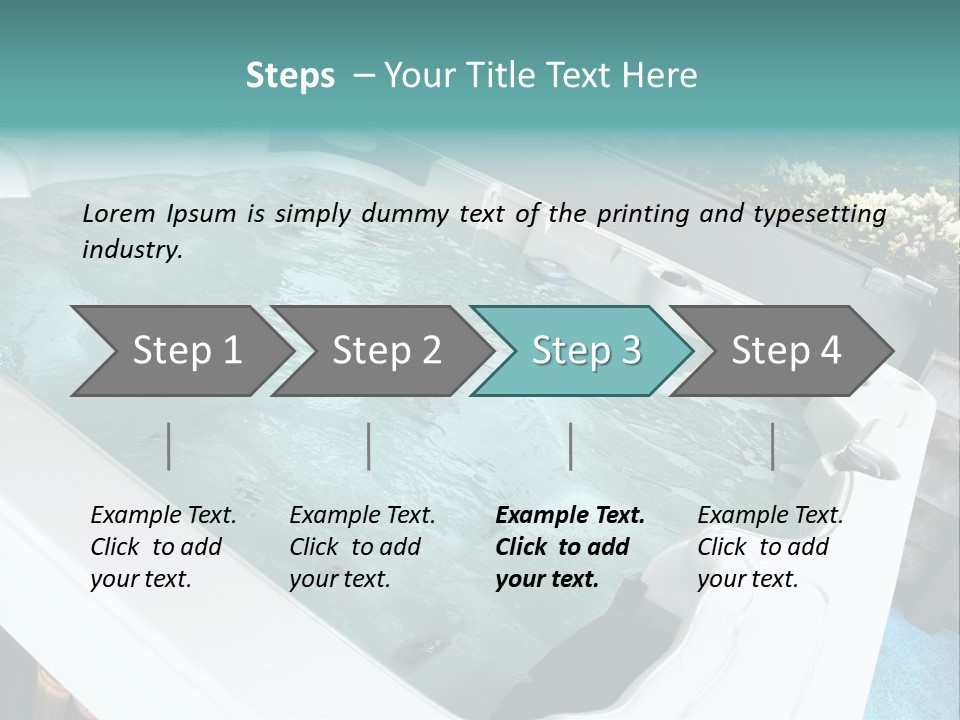 Tub Spa Outdoors PowerPoint Template