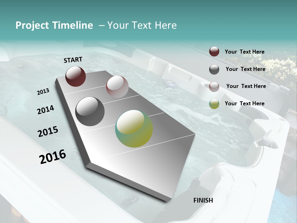 Tub Spa Outdoors PowerPoint Template