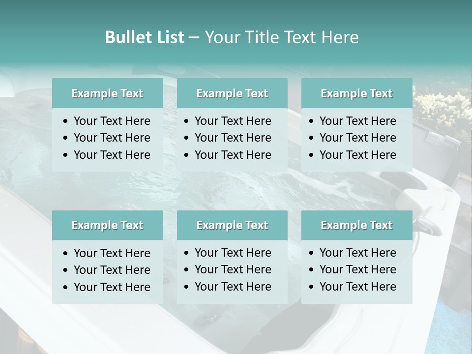 Tub Spa Outdoors PowerPoint Template